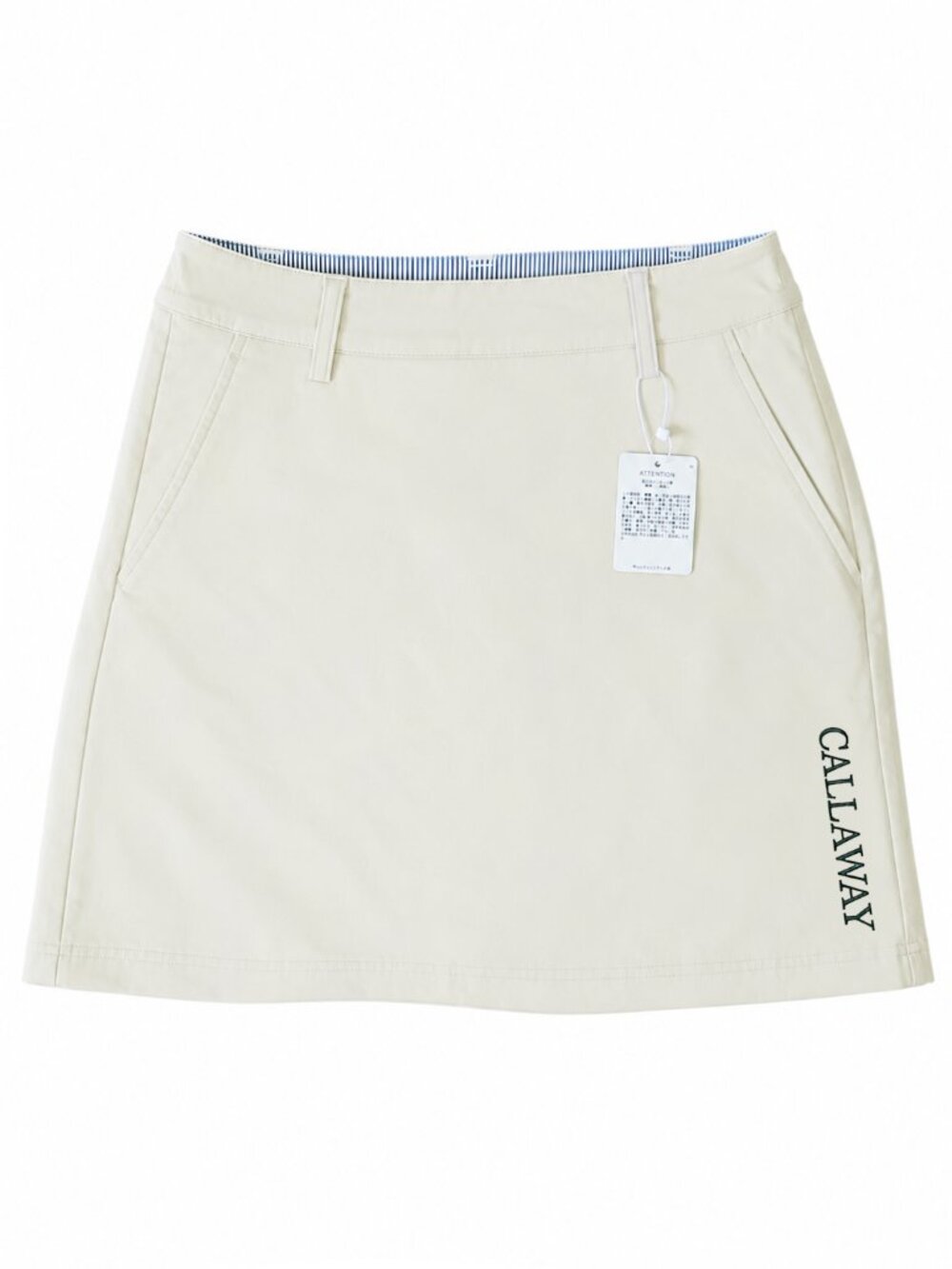 NWT CALLAWAY Japan Golf Beige Stretch Cute Golfwear Pleated Mini Skirt SS / XS